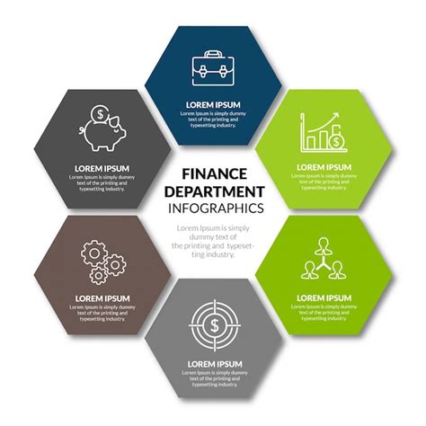 Finance Department Infographics Premium Vector