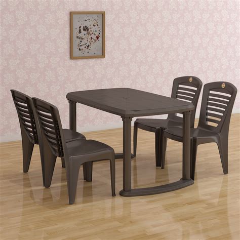 Set of four victorian mahogany dining chairs with upholstered drop in seats, 85cm. Cello Plastic 4 Seater Dining Set Price in India - Buy ...