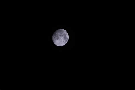 Gambar Bulan Purnama Hitam Dan Putih Suasana Objek Astronomi