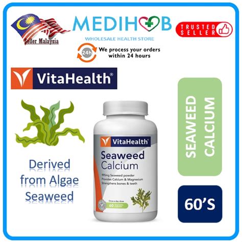 Vitahealth Seaweed Calcium Vcaps 60s Exp 2252024 Shopee Malaysia