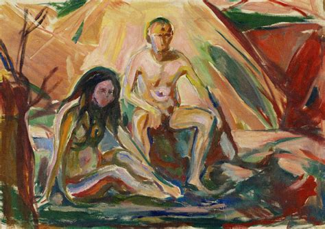 Edvard Munch Naked Man And Woman Seated