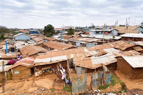 Kibera Is The Biggest Slum In Africa Slums In Nairobi Kenya Stock 写真