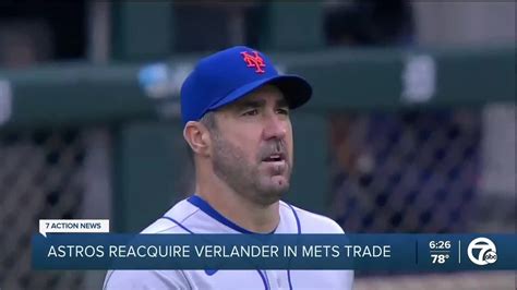 Astros Reacquire Justin Verlander In Trade With Mets YouTube