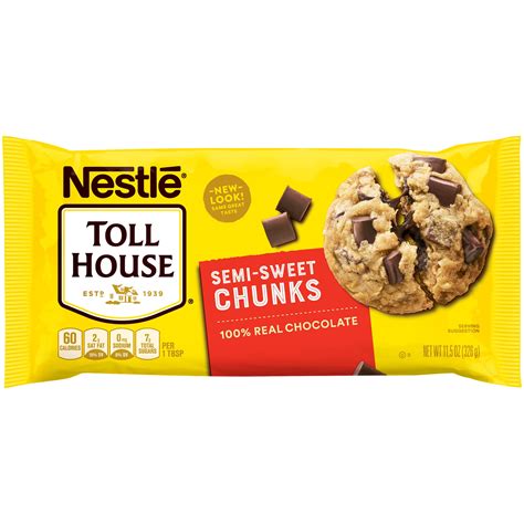 Nestle Toll House Semi Sweet Chocolate Chunks 115 Oz Bag Walmart