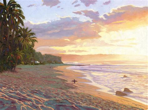 Sunset Beach Oahu Painting By Steve Simon