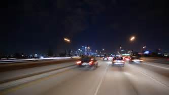 Car Camera On Highway At Night Time Lapse Stock Footage Video 3945626