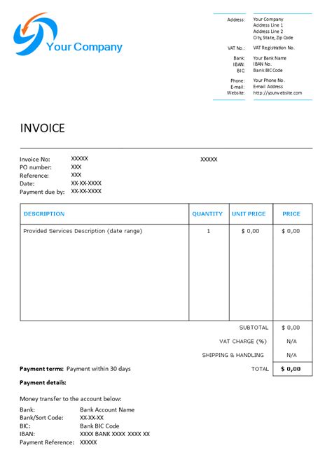 How To Create A Invoice Template In Word Dasghost