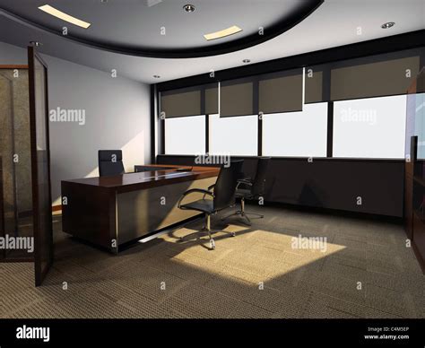 Modern Office Interior 3d Rendering Stock Photo Alamy