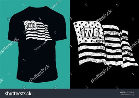 Tshirt Designdistressed American Flag Tshirt Design Stock Vector