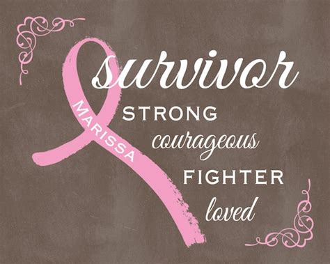 Items Similar To Breast Cancer Survivor Pink Ribbon Wall Art
