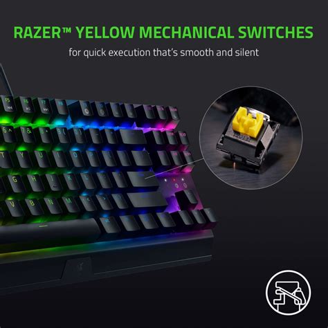 Razer Blackwidow V Tenkeyless Mechanical Keyboard Yellow Switch Pakistan
