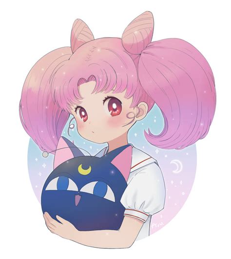 Chibi Usa And Luna P Bishoujo Senshi Sailor Moon Drawn By Ayu Mog Danbooru