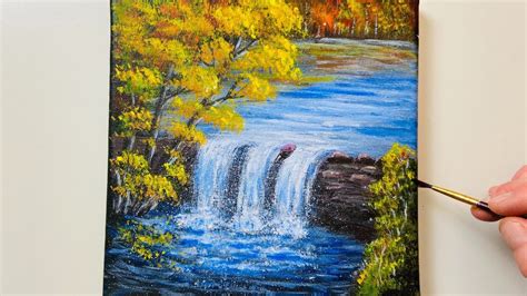 Acrylic Painting For Beginners Step By Step Waterfall Warehouse Of Ideas