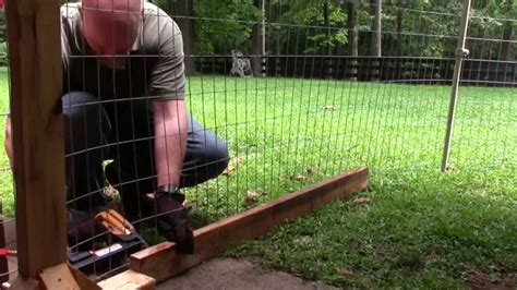 Whether you have an existing wood fence that is too plain for your tastes, or you're having a new fence built. Building A Temporary Puppy Fence - YouTube