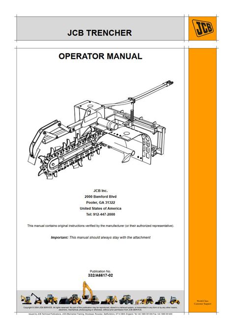 Jcb Trencher Operator Manual