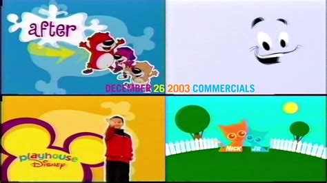 Playhouse Disney And Nick Jr Commercials December 26 2003 Youtube