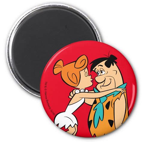 The Flintstones Wilma Kissing Fred Magnet Zazzle Flintstones