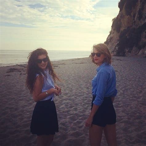 Best Friends Taylor Swift And Lorde Had A Bare Feet In The Sand Best Celebrity Instagram