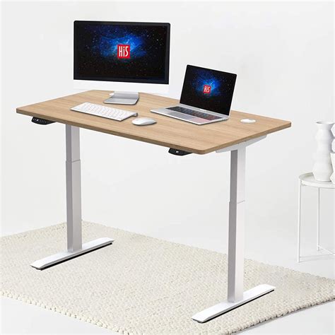 Hi5 Electric Height Adjustable Standing Desks With Rectangular Tabletop