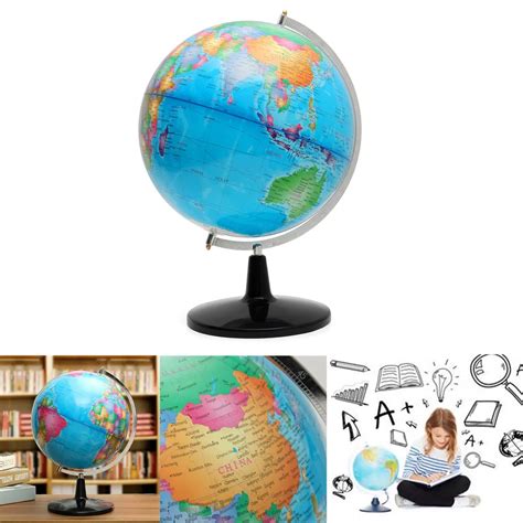32cm Big Large Rotating Globe World Map Of Earth Geography School