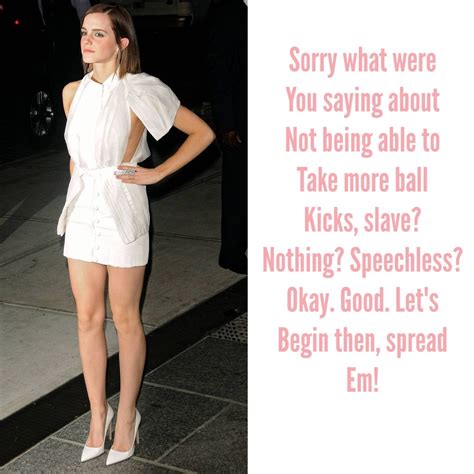 Emma Watson Ballbusting Femdom Celebrityfemdom Femdomcaption Bustednddenied On Tumblr