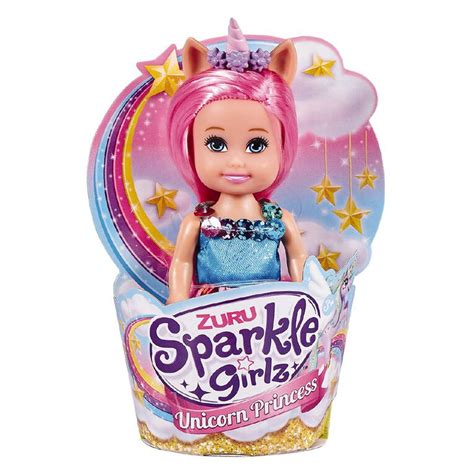 Zuru Sparkle Girlz Unicorn Princess In Cupcake 4 Inch Assorted Assorted
