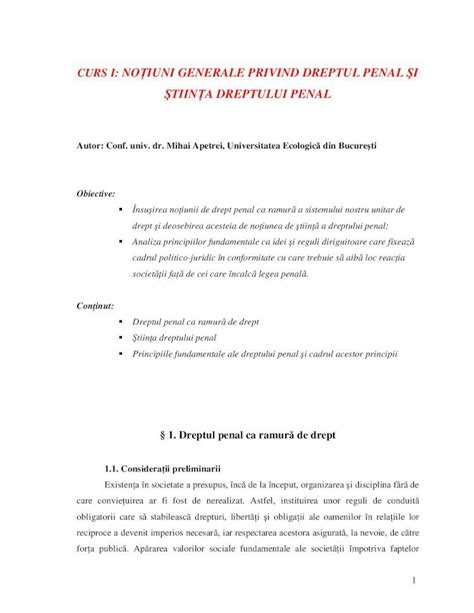 PDF Note De Curs Penal General DOKUMEN TIPS