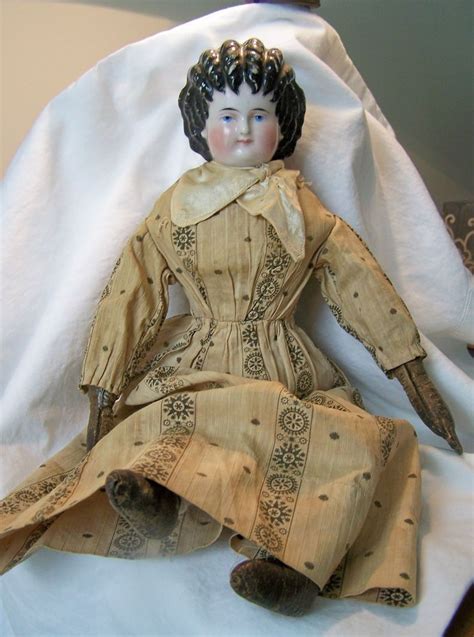 Antique Curly Top China Head Doll China Head Doll Porcelain Doll