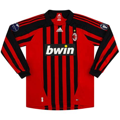 Puma ac mailand herren heim trikot 2019/20 mit ibrahimovic individualdruck. 2007-08 AC Milan Home L/S Shirt Pirlo #21 (Excellent) L ...