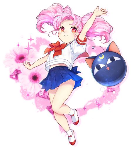 Chibi Usa And Luna P Bishoujo Senshi Sailor Moon Drawn By Riq Danbooru