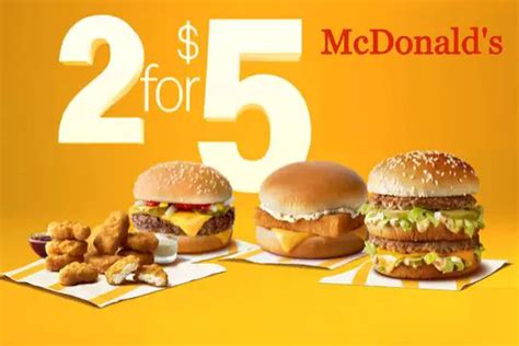 New Mcdonalds 2 For 5 Menu Is Back Again 2021 Deals And Offers