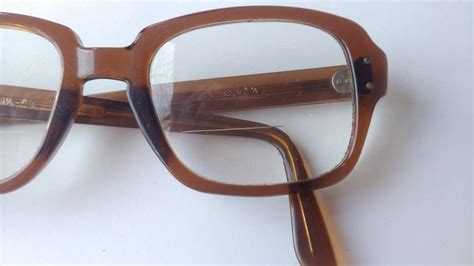 Vintage Horn Rimmed Uss Thick Rim Brown Eyeglasses Glasses Etsy