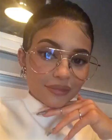 Kylie Jenners Oversized Thin Eyeglasses Shop The Look