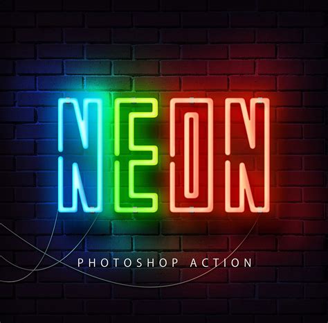 Neon Photoshop Action Neon Light Photo Effects Photoshop Etsy Uk