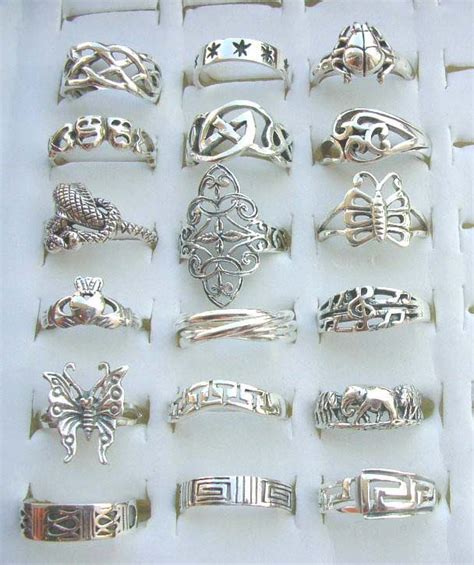 Fine 925 Sterling Silver Ring Wholesale In Group