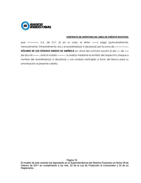 Contrato Apertura De Linea De Credito Rotativa Bies PÚblico By