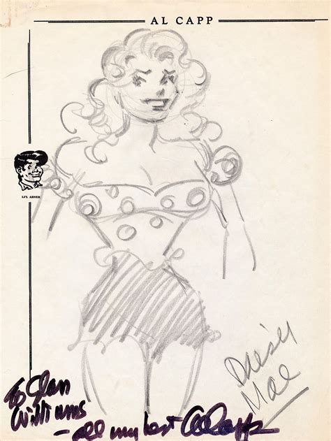 Capp Al Original Art Signed Lil Abner Daisy Mae And Mammy Yokum By