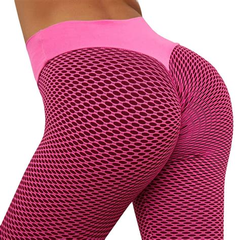 Womens Ruched Butt Lifting Leggings High Waisted Workout Sport Tummy