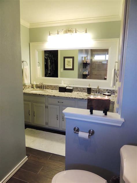 We will start with the smallest one. Dress up a standard bathroom mirror using trim for a frame ...