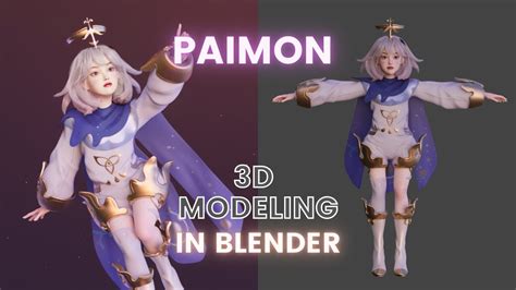 3d Modeling Anime Girl Character ~ Paimon Genshin Impact Blender