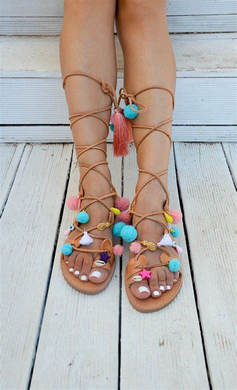 Bohemian Sandals Women Leather Sandals Boho Sandals Etsy Boho Shoes Lace Up Sandals