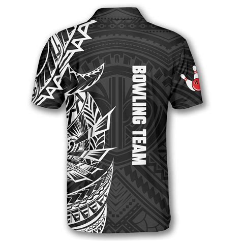 Bowling Tribal White Black Custom Bowling Shirts for Men - Primesty