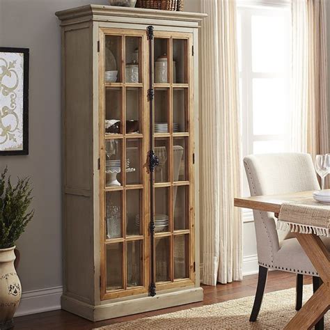 Looking for a stylish bathroom vanity with linen cabinet? Linen Gray Tall Cabinet | Gray, Pier 1 imports and Cabinets