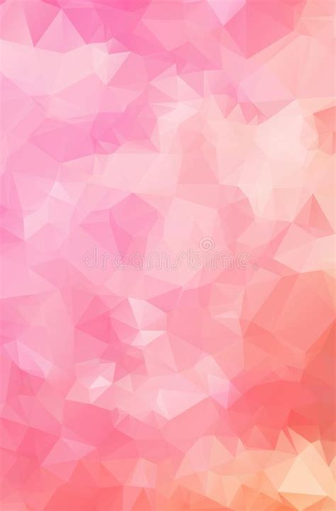 Multicolor Pink White Geometric Rumpled Triangular Low Poly Style