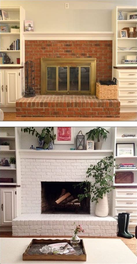 Stylish Update Brick Fireplace 12 Brick Fireplace Makeover Ideas To