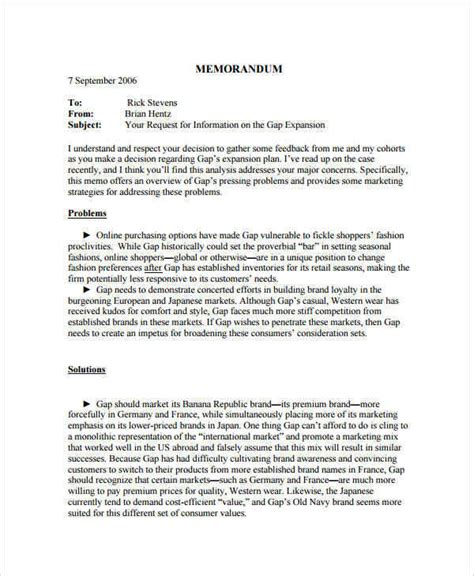 Management Memo 8 Examples Format Pdf Tips