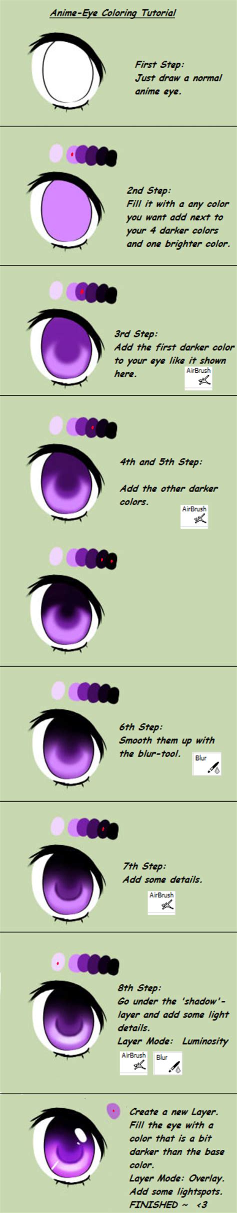 Anime Eye Coloring Tutorial By Rainbowsanny On Deviantart