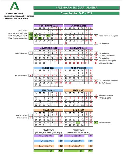 Informacion Sobre El Calendario Escolar Para El Curso