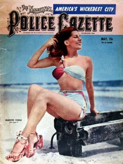 Pulp International Cover Of Police Gazette From May 1947 With Frances Vorne