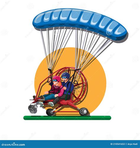 Paragliding Tandem Stock Illustrations 63 Paragliding Tandem Stock